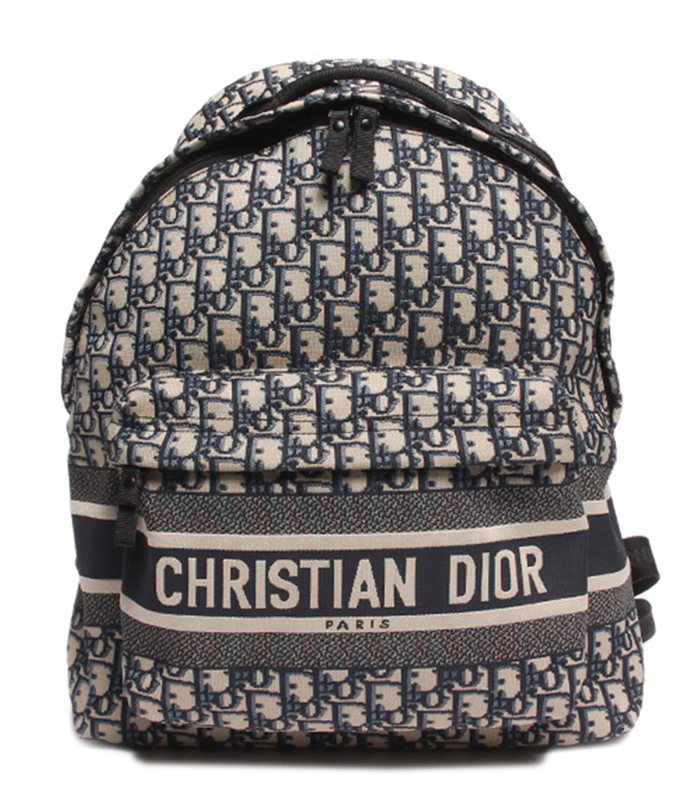 Christian Dior Diortravelバックパック ブルー ディオール オブリーク ジャカード シグネチャー